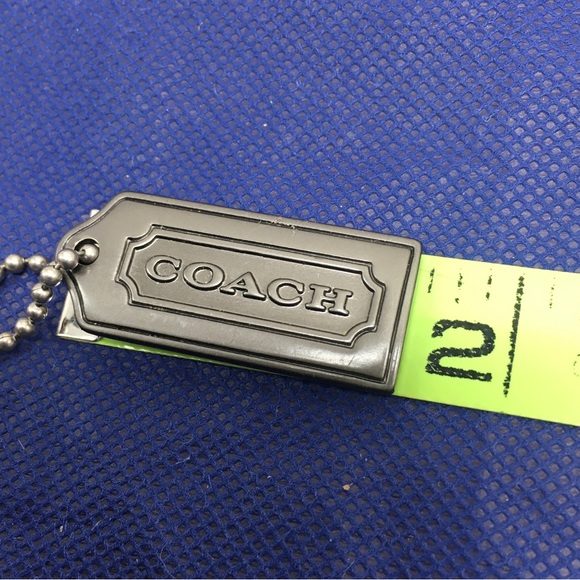 COACH GUNMETAL SILVER METAL CHARM KEY FOB 1.75″ Bag Charm - Picture 3 of 6